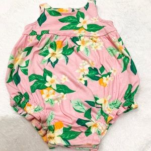 Old Navy One Piece Yellow Floral Outfit 0-3 Months